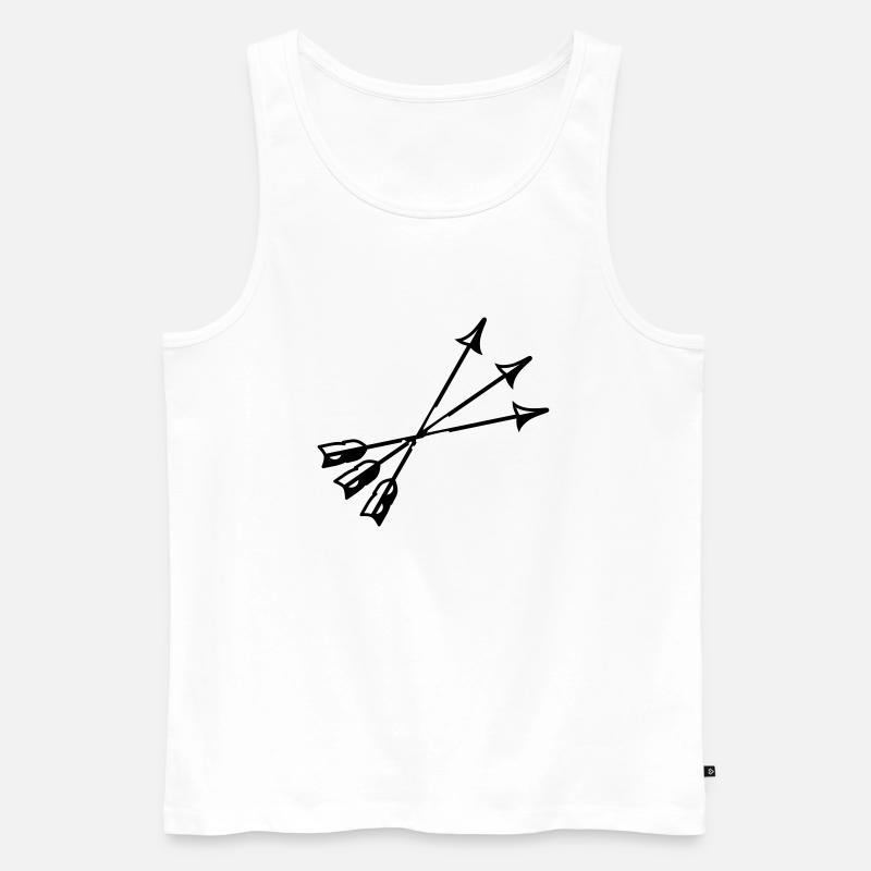 arrows - Men's Premium Organic Tank Top - white