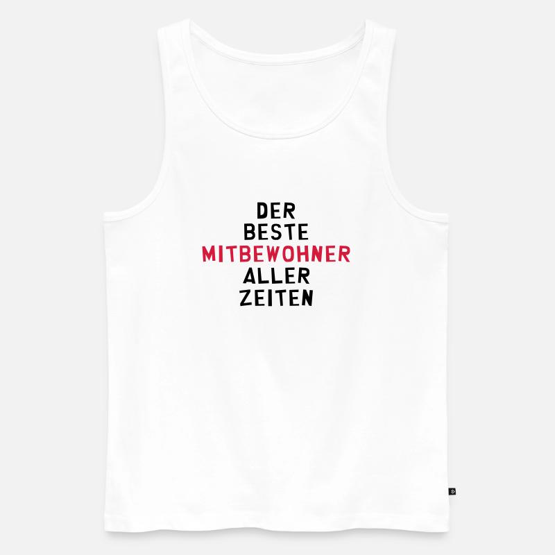 Mitbewohner Mitbewohnerin Freund Freundschaft Nähe - Männer Premium Bio Tank Top - Weiß