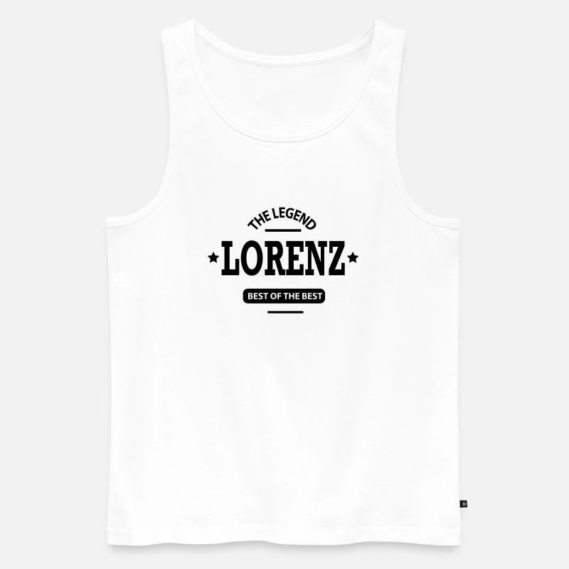 lorenz - Männer Premium Bio Tank Top - Weiß