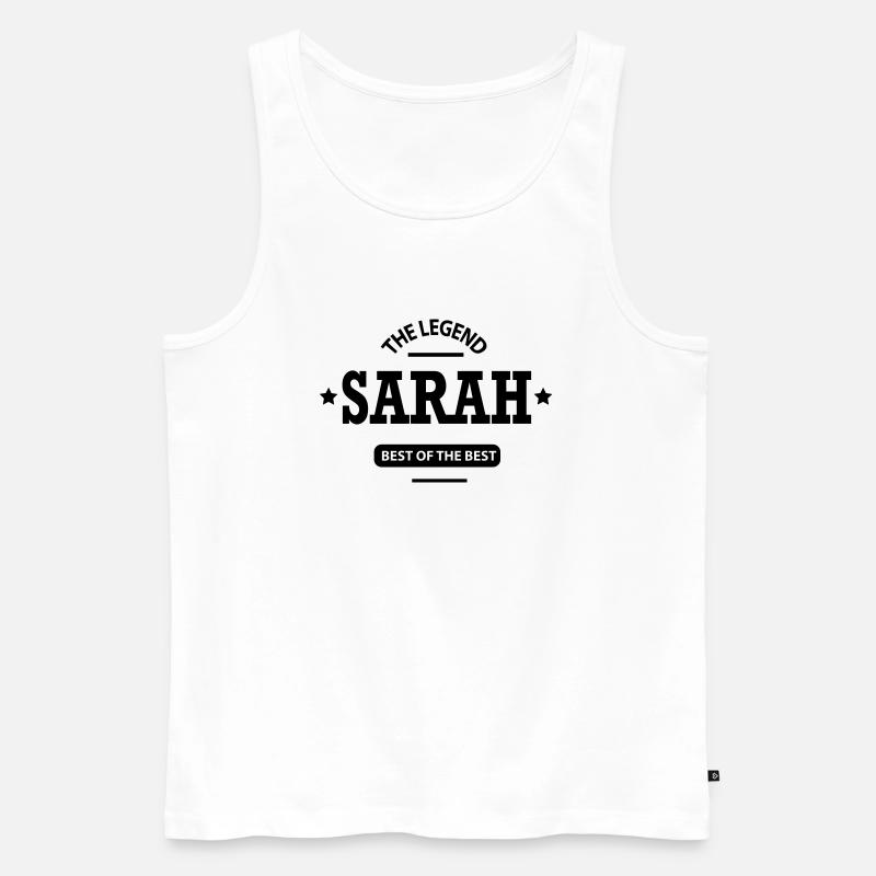 sarah - Männer Premium Bio Tank Top - Weiß