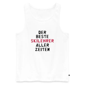 Skilehrer Skilehrerin Skifahrerin Skifahrer Sport - Männer Premium Bio Tank Top - Weiß - Vorne - Michal (187cm)