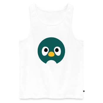 Cartoon Penguin Face - Men's Premium Organic Tank Top - white - Front - Michal (187cm)
