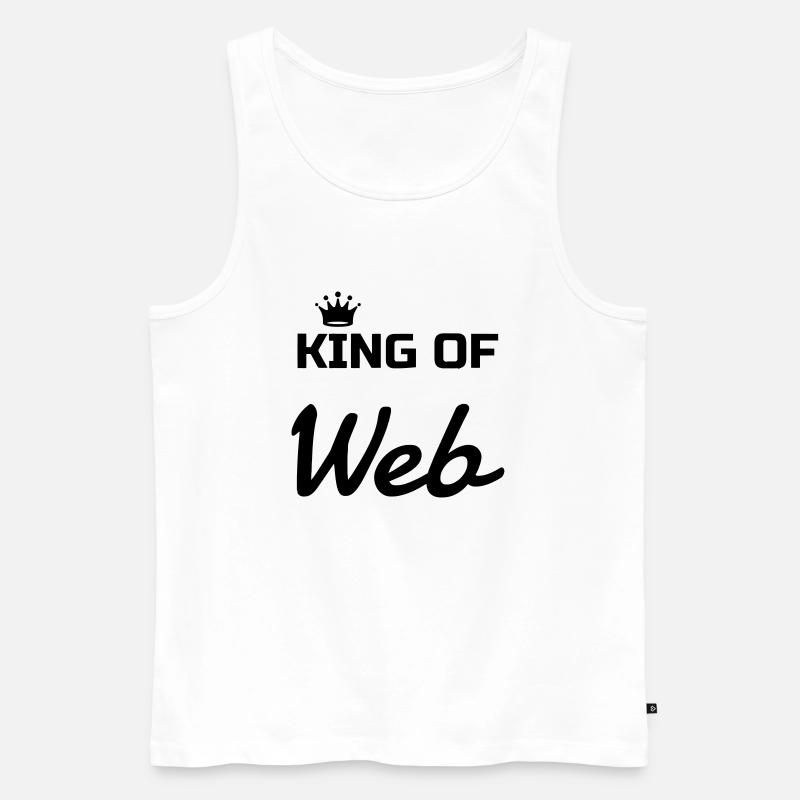 Webmaster Internet Web Geek Website - Men's Premium Organic Tank Top - white