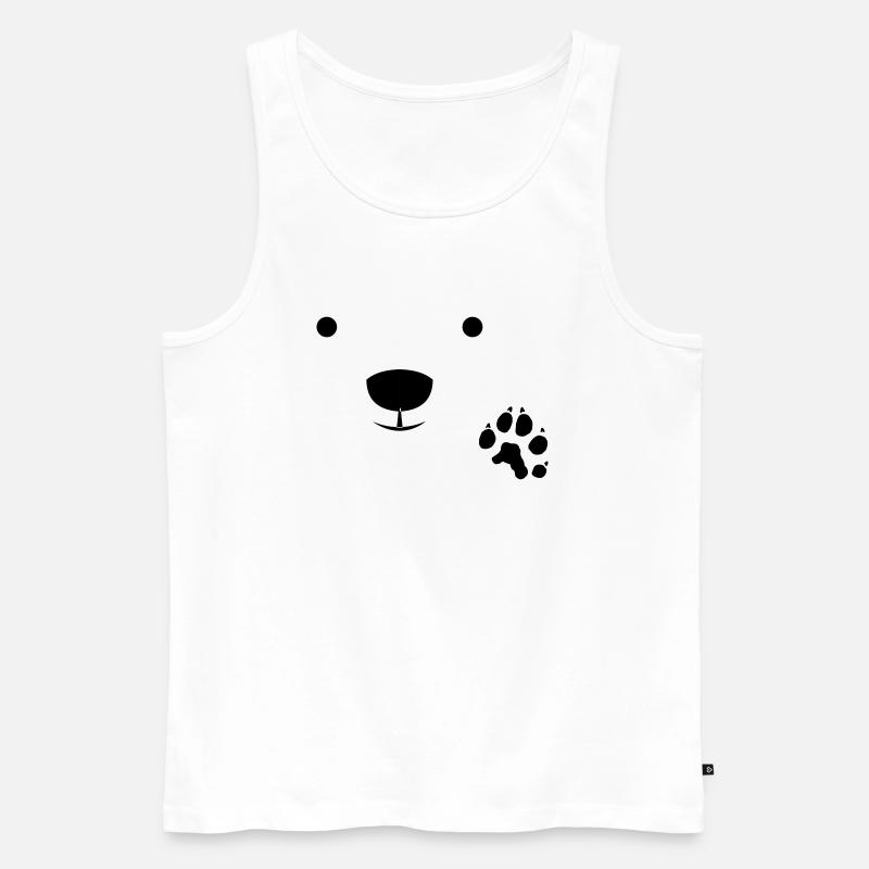 Polar Bear - Männer Premium Bio Tank Top - Weiß