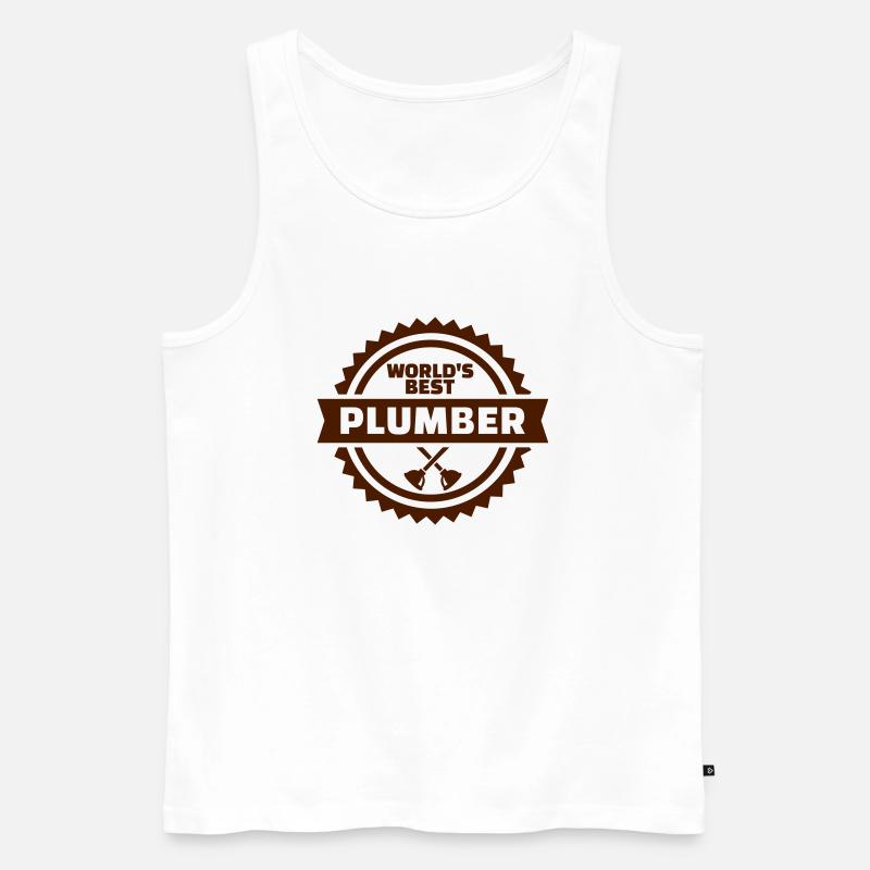Klempner - Männer Premium Bio Tank Top - Weiß
