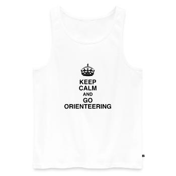 Orienteering Orientierungslauf Orientation - Men's Premium Organic Tank Top - white - Front - AI Model Male 178 light (178cm)