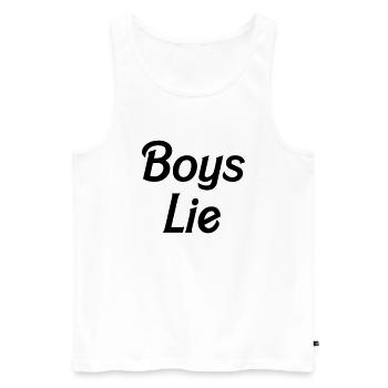 Boys lie - Men's Premium Organic Tank Top - white - Front - Michal (187cm)