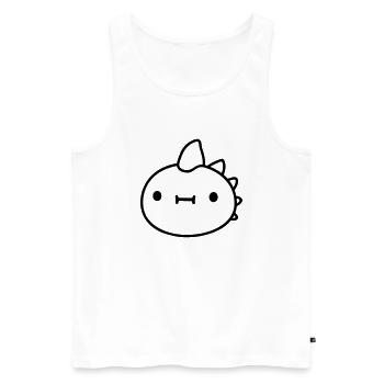 bébé dinosaure tête - Débardeur bio Premium Homme - blanc - Devant - Michal (187cm)