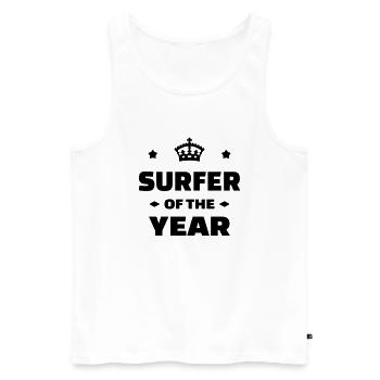 Surfen / Surfer / Surf / Surfing / Strand - Männer Premium Bio Tank Top - Weiß - Vorne - Michal (187cm)