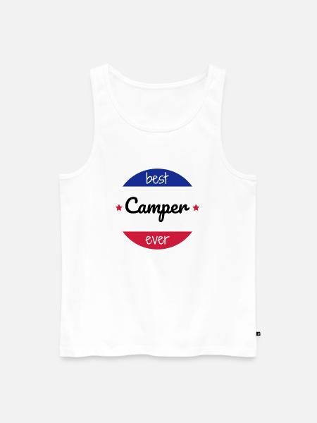 Camping / Camper / Campeur / Camp / Scout - Men's Premium Organic Tank Top - white