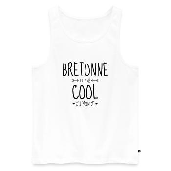 Bretagne / Breton / Bretonne / BZH / Breizh - Men's Premium Organic Tank Top - white - Front - AI Model Male 178 light (178cm)