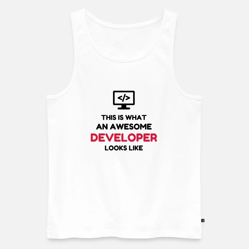 Entwickler / Informatiker / Programmierer / - Männer Premium Bio Tank Top - Weiß