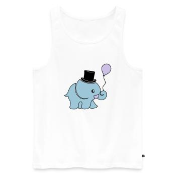 elefant_artist_002 - Männer Premium Bio Tank Top - Weiß - Vorne - AI Model Male 178 light (178cm)