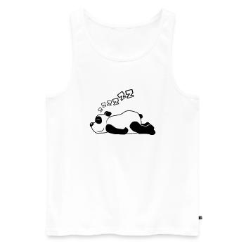 ZZZZZZ Panda Baer - Männer Premium Bio Tank Top - Weiß - Vorne - AI Model Male 178 light (178cm)