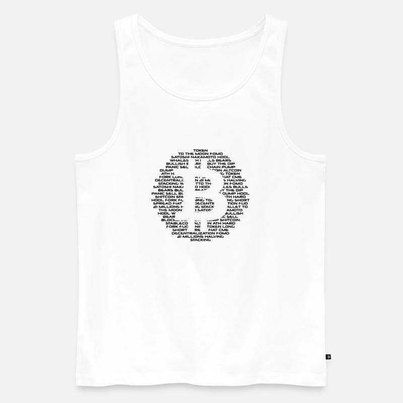 Logo Bitcoin - Crypto - Männer Premium Bio Tank Top - Weiß