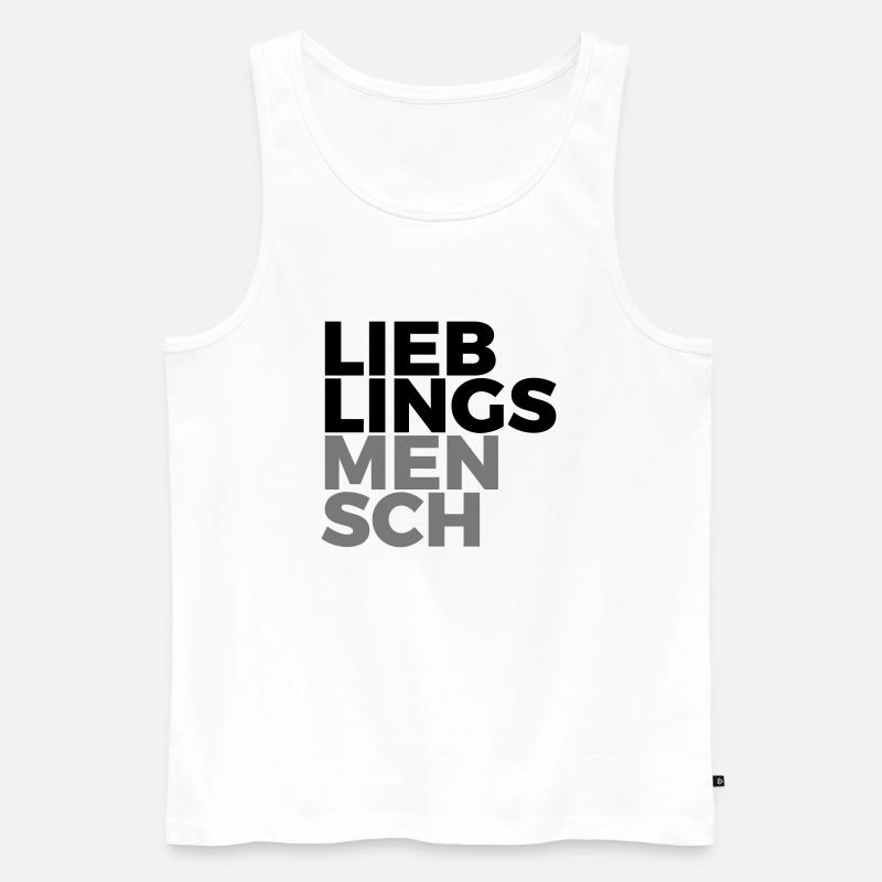 Lieblingsmensch - Männer Premium Bio Tank Top - Weiß