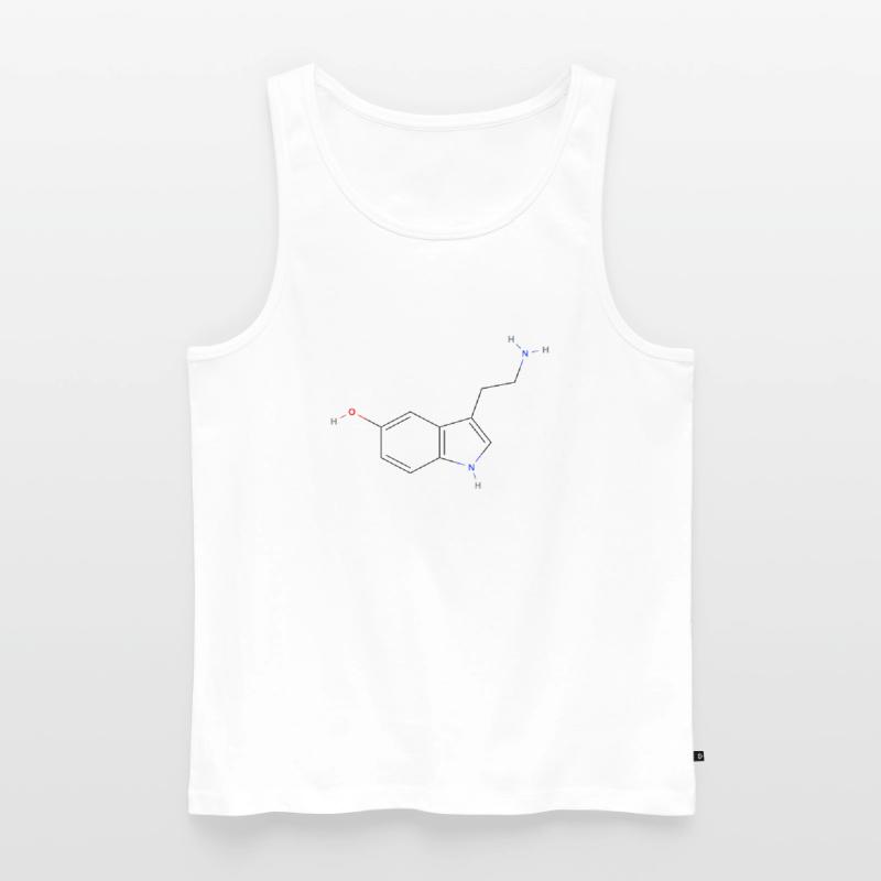 Serotonin Molecule - Colored Structural Formula Men's Premium Organic Tank Top