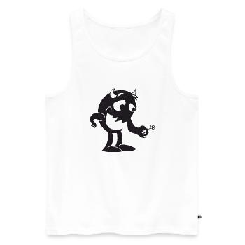 Beast Biest Monster Halloween Geschenkidee - Männer Premium Bio Tank Top - Weiß - Vorne - Michal (187cm)