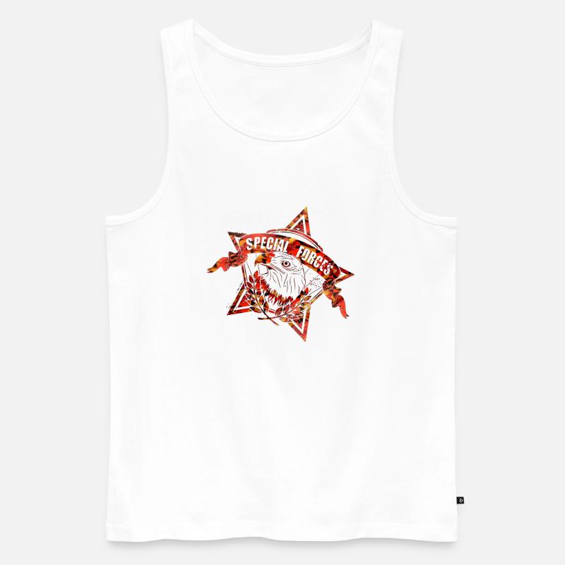 Armee - Männer Premium Bio Tank Top - Weiß