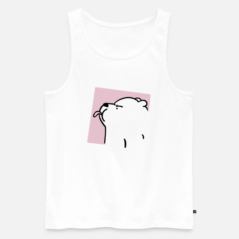 Frecher Bär - Männer Premium Bio Tank Top - Weiß
