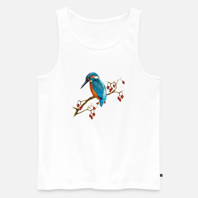 Bunter Vogel - Männer Premium Bio Tank Top - Weiß