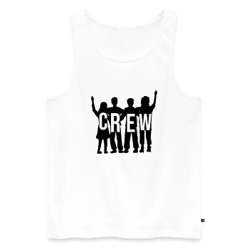 Team Crew Silhouette - Men's Premium Organic Tank Top - white - Front - AI Model Male 178 light (178cm)