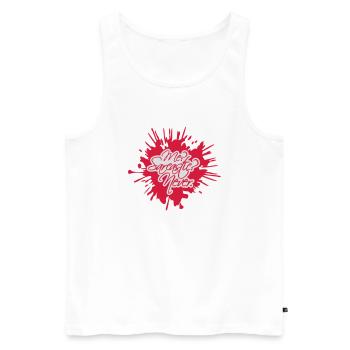 me sarcastic never Zitat - Männer Premium Bio Tank Top - Weiß - Vorne - Michal (187cm)