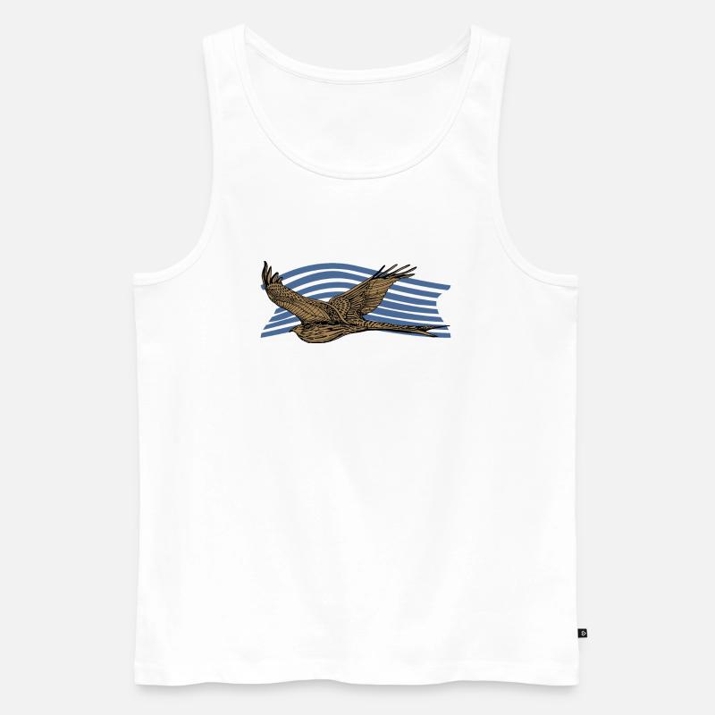 Vogel - Männer Premium Bio Tank Top - Weiß