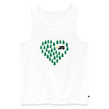 Wohnmobil Camping - Männer Premium Bio Tank Top - Weiß - Vorne - Michal (187cm)