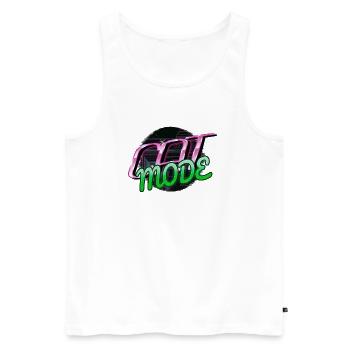 jokes present idea sayings awesome cat lover love - Men's Premium Organic Tank Top - white - Front - AI Model Male 178 light (178cm)