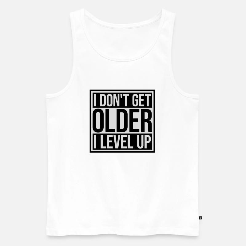 get older level up - Männer Premium Bio Tank Top - Weiß