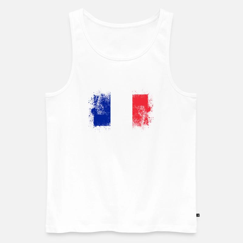 Frankreich - Männer Premium Bio Tank Top - Weiß