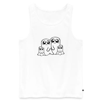 Fantômes Famille Parents Enfants - Débardeur bio Premium Homme - blanc - Devant - Michal (187cm)