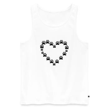 My therapist has paws - Männer Premium Bio Tank Top - Weiß - Vorne - AI Model Male 178 light (178cm)