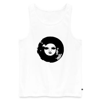 Sun Moon Mosaic Astrology Symbol Vector 06 - Men's Premium Organic Tank Top - white - Front - AI Model Male 178 light (178cm)