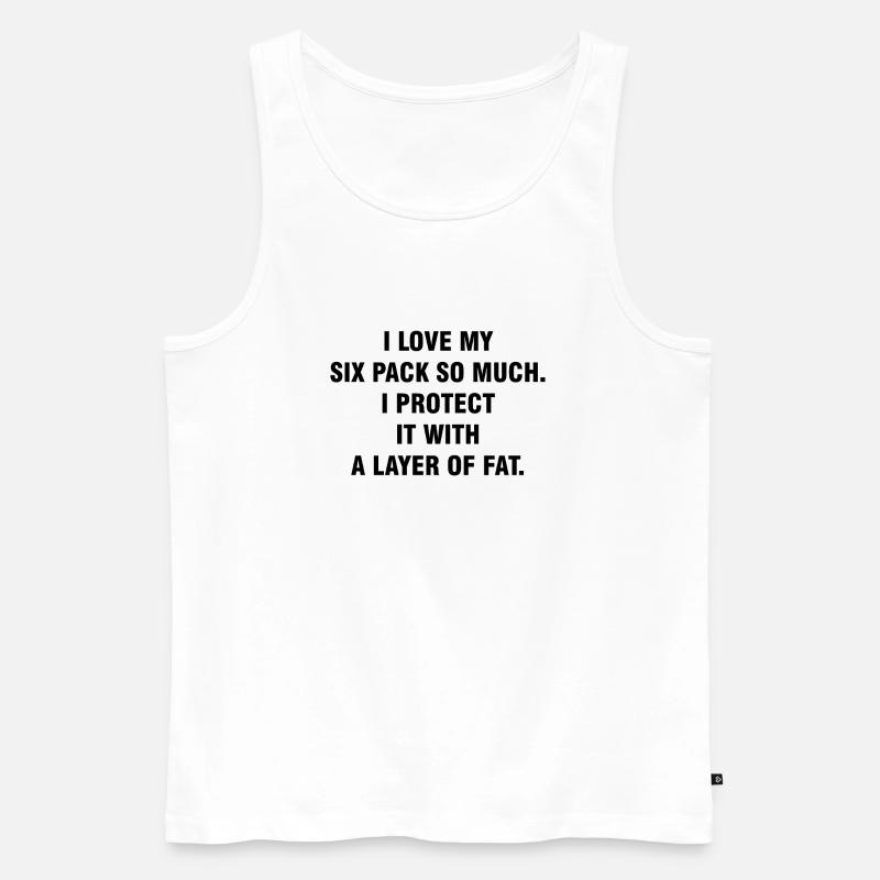 FETTSCHICHT - Männer Premium Bio Tank Top - Weiß