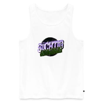 zitat witzig terrier geburtstagsgeschenkidee - Männer Premium Bio Tank Top - Weiß - Vorne - Michal (187cm)