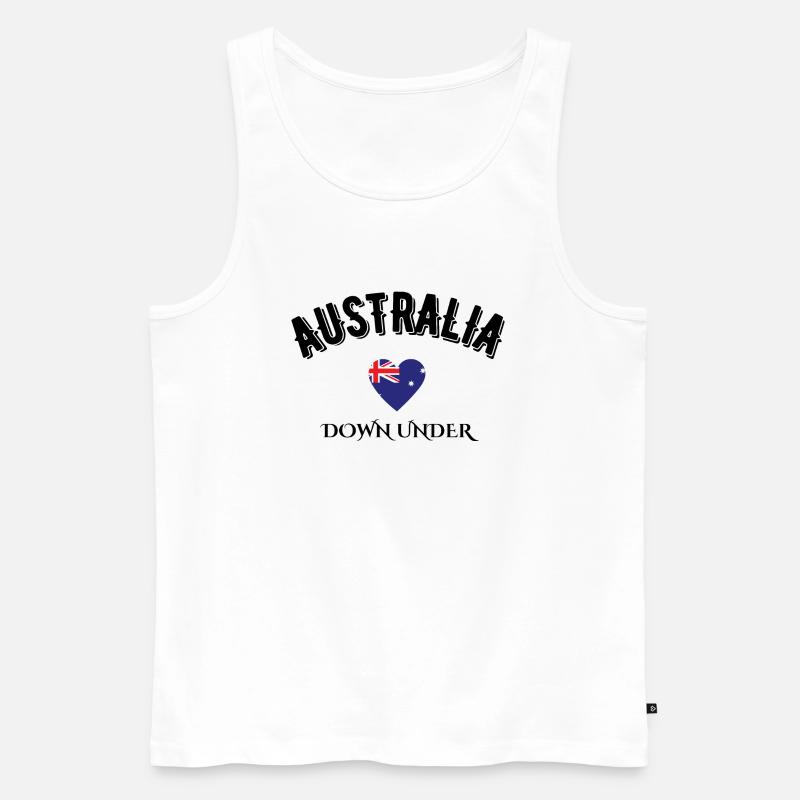 Australien Down Under - Männer Premium Bio Tank Top - Weiß