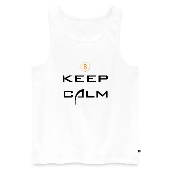 Bitcoin Trading Crypto Stocks - Débardeur bio Premium Homme - blanc - Devant - Michal (187cm)