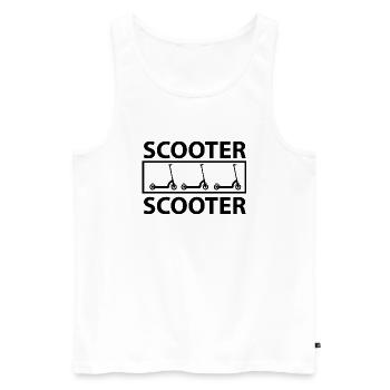 E-Scooter E-Roller Scooter - Männer Premium Bio Tank Top - Weiß - Vorne - Michal (187cm)