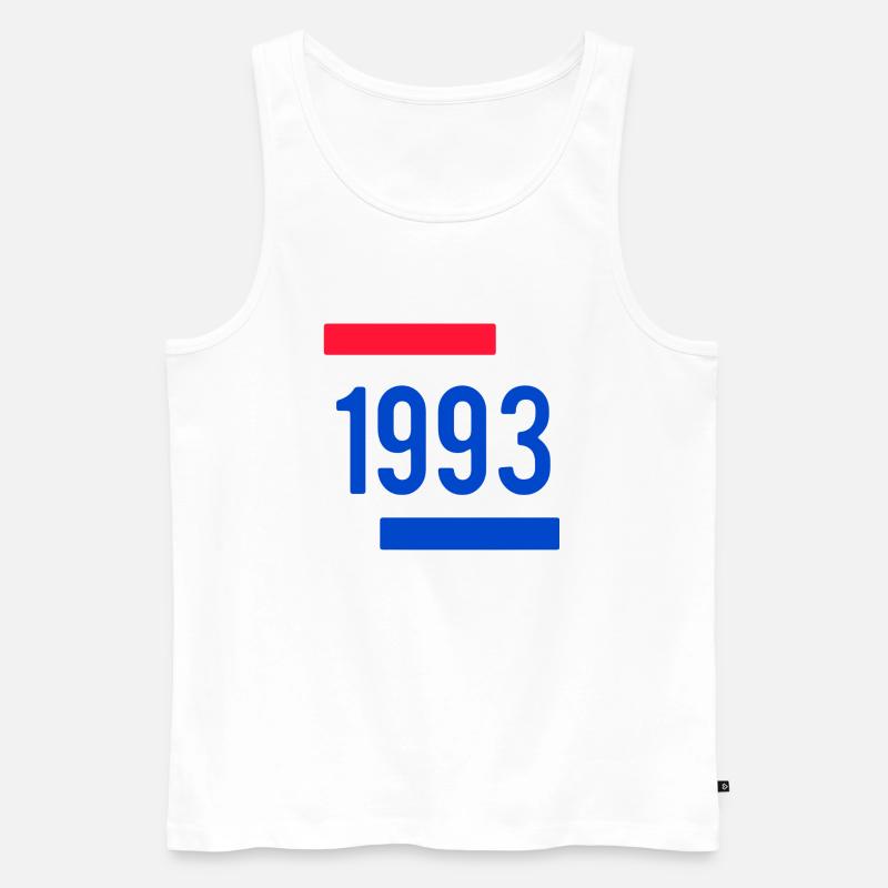 1993 Red Blue - Männer Premium Bio Tank Top - Weiß