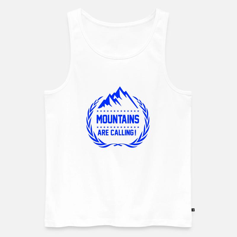 mountains are calling - Männer Premium Bio Tank Top - Weiß