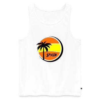 spain - Männer Premium Bio Tank Top - Weiß - Vorne - Michal (187cm)