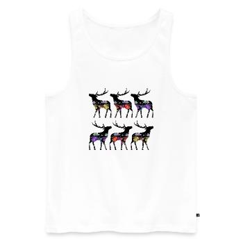 Cerf - Débardeur bio Premium Homme - blanc - Devant - Michal (187cm)