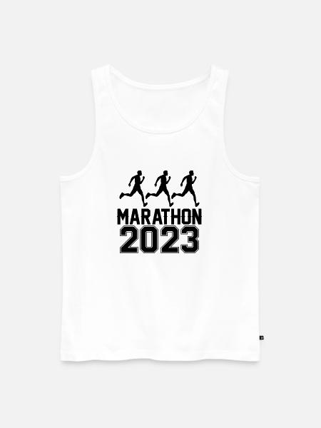 Marathon 2023 - Männer Premium Bio Tank Top - Weiß
