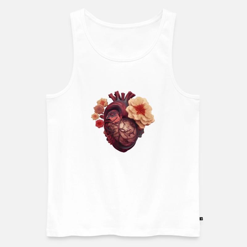Blühender Geist - Männer Premium Bio Tank Top - Weiß