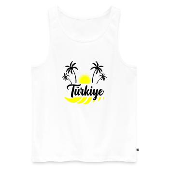 türkiye - Männer Premium Bio Tank Top - Weiß - Vorne - AI Model Male 178 light (178cm)