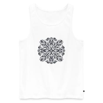 Portugiesisches Mandala - Männer Premium Bio Tank Top - Weiß - Vorne - Michal (187cm)