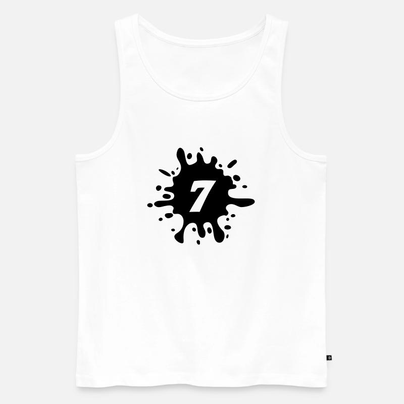 7 - Männer Premium Bio Tank Top - Weiß
