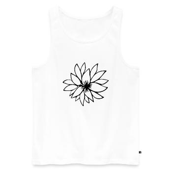 Flower Flower Plant - Men's Premium Organic Tank Top - white - Front - Michal (187cm)